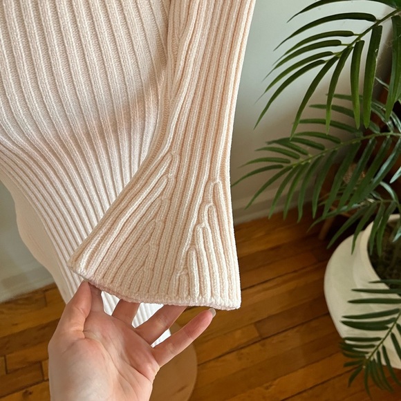 For Love And Lemons Cream Bodycon Sweater Dress with Slit | XS | NWOT - Picture 10 of 14